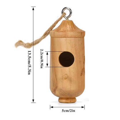 Wooden Hummingbird House – Hanging Wild Bird Feeder & Nesting Box for Garden & Yard Decor